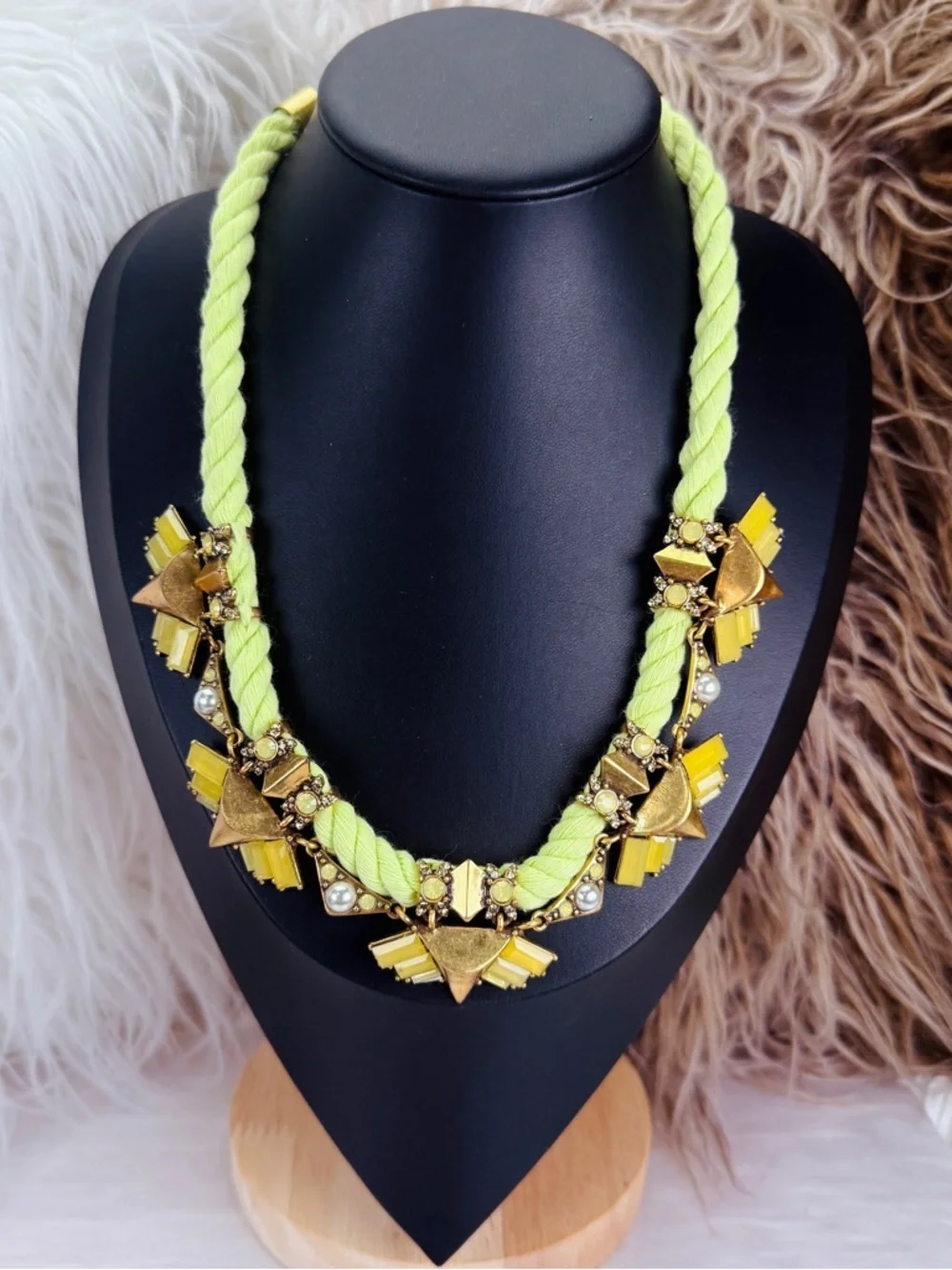 NWT green and brass tones, J.Crew costume necklace